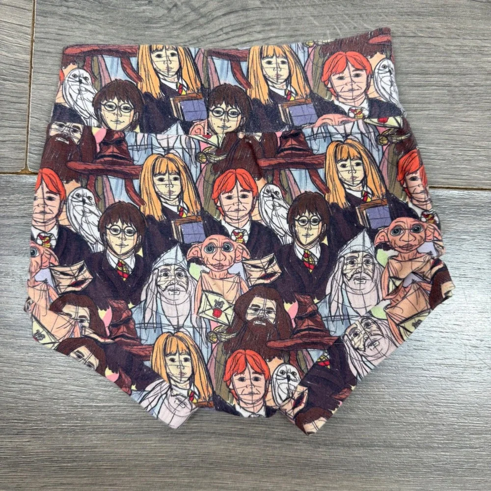 Handmade Wizard Print Bummies High Waist Stretch Shorts‎ Kids 3–6M Multicolor
